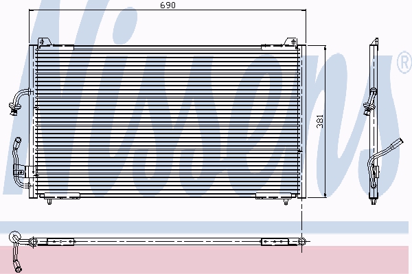 запчасти, Радиатор кондиционера PEUGEOT 406 1.6-3.0/1.9-2.0 D/TD/HDi 95-05 PSA 6453.JA 