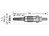 Свеча накаливания

Свеча накала D-Power 25 Y-933J

Напряжение [В]: 11
Сила тока [A]: 5,5
Сопротивление [Ом]: 0,9
Общая длина [мм]: 63
Монтажная глубина [мм]: 20
Размер резьбы: M12 X 1,25 mm
Момент затяжки [Нм]: 23
Ширина зева гаечного ключа: 12 mm
Техника подключения: M5 / 3,0 - 4,0 Nm