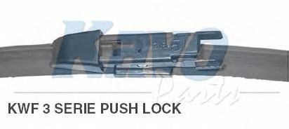 запчасти, Щётка с/о 625мм FLATE BLADE Pushlock (RHD)  