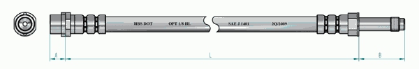 запчасти, Тормозной шланг передний [545 mm] MB Sprinter 01/95-05/06 [-ABS]