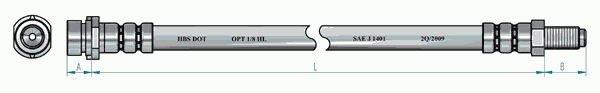 запчасти, Тормозной шланг задний [310 mm] FORD Mondeo III 1.8-3.0/TDCI/16V/V6 24V