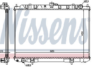 X-TRAIL РАДИАТОР ОХЛАЖДЕН 2.2 (дизель) (NRF) (GERI) (NISSENS) на Nissan X-Trail (Ниссан Икстрейл) 2001- - цена, наличие, описание