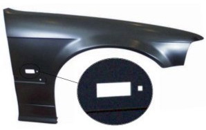 BMW E36 Крыло переднее правое (СЕДАН) (compact) с отверстием под повторитель на BMW e36 (БМВ е36) - цена, наличие, описание