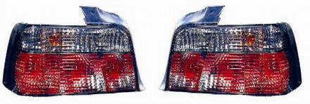 BMW E36 Фонарь задний внешний левый+правый (КОМПЛЕКТ) (СЕДАН) тюнинг прозрачный хрустальный тонирвоанный на BMW e36 (БМВ е36) - цена, наличие, описание