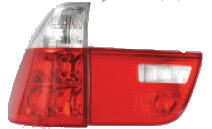 BMW X5 Фонарь задний, внешний+внутренний, левый+правый (комплект) тюнинг, прозрачный красно-белый на BMW e53 X5 (БМВ е53 х5) - цена, наличие, описание