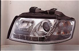 AUDI A4 ФАРА Л+П (КОМПЛЕКТ) ТЮНИНГ ЛИНЗОВАН (DEVIL EYES) (SONAR) ВНУТРИ ХРОМ на Audi A4 (Ауди А4)  B6/B7 (8E 8Е) (2000-2007) - цена, наличие, описание